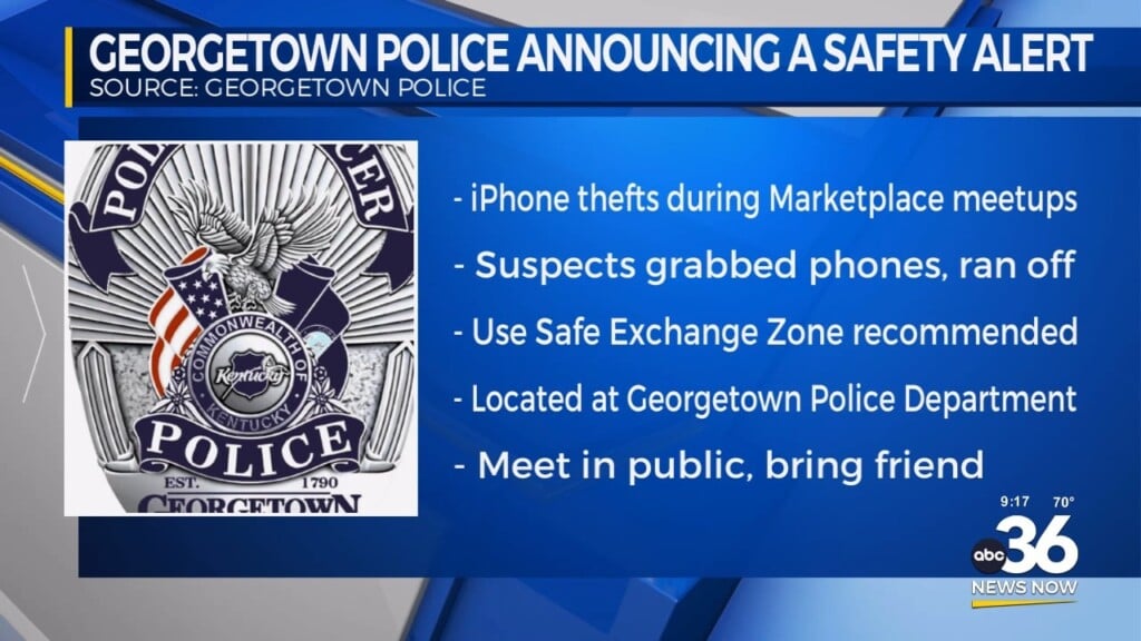 Georgetown Police Announcing A Safety Alert