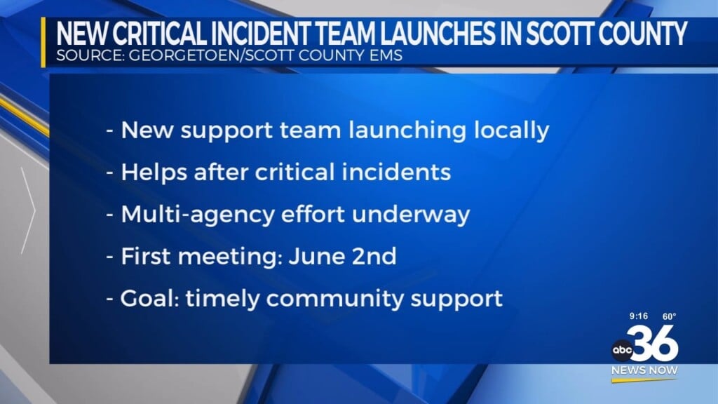 New Critical Incident Team Launches In Scott County