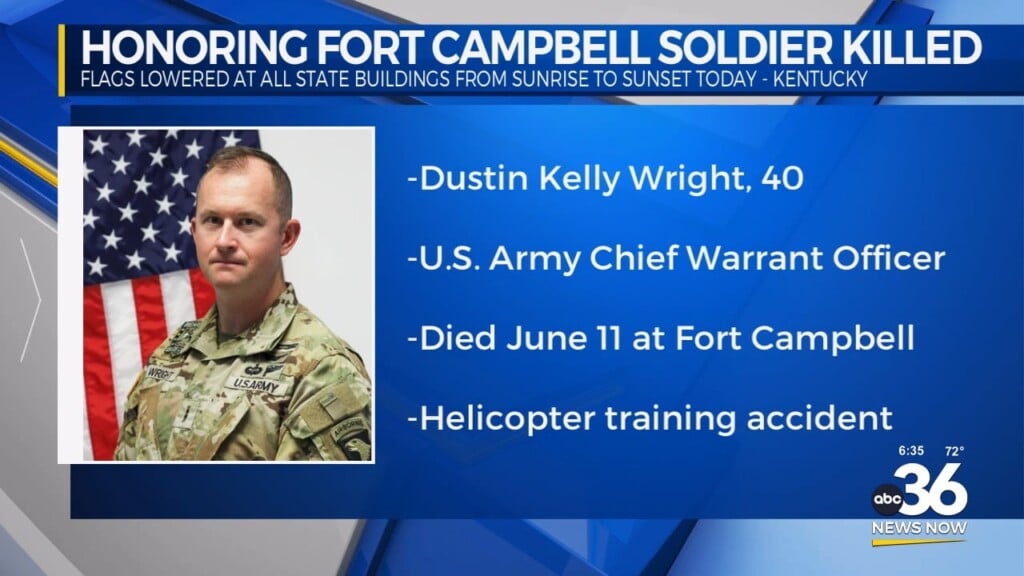 Flags Lowered To Half Staff In Honor Of Soldier Killed