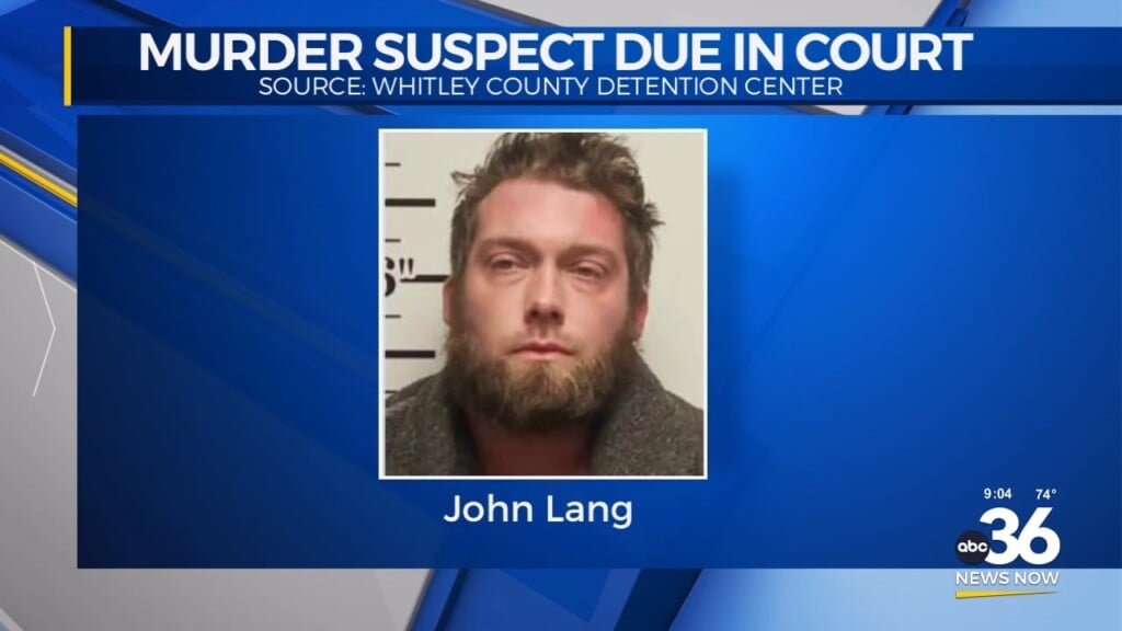 Murder Suspect Due In Court In Whitley County