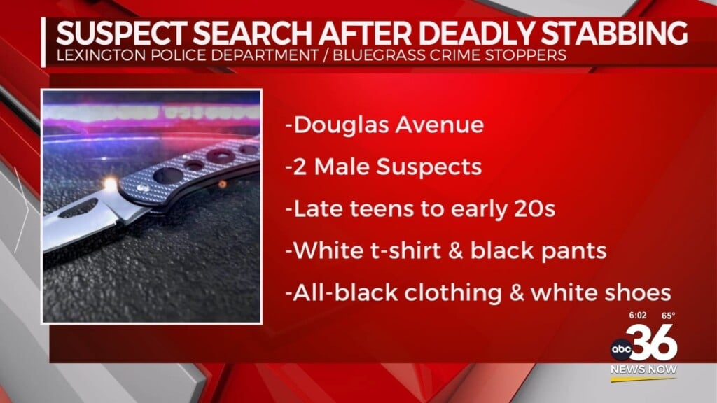 Lexington Police Searching For Suspects In Douglas Ave Stabbing