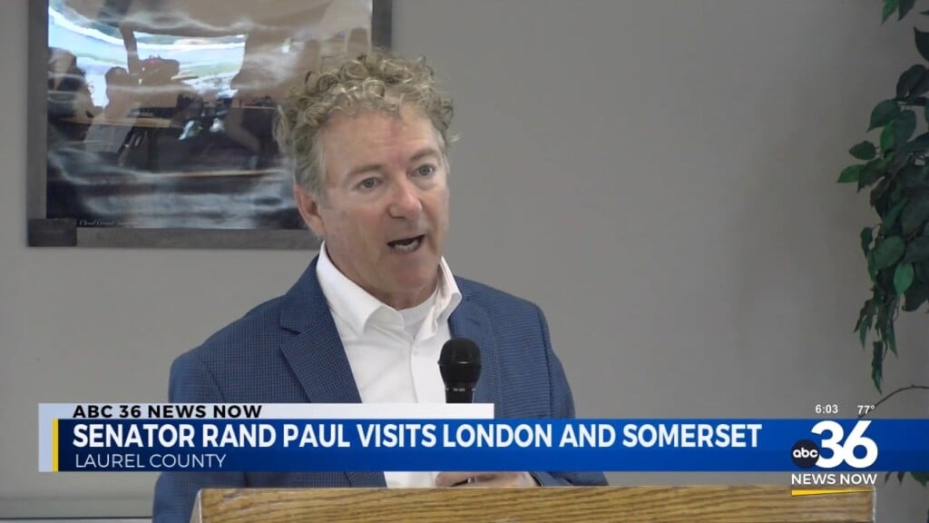 Senator Rand Paul Visits London And Somerset Speaking About Recovery Efforts