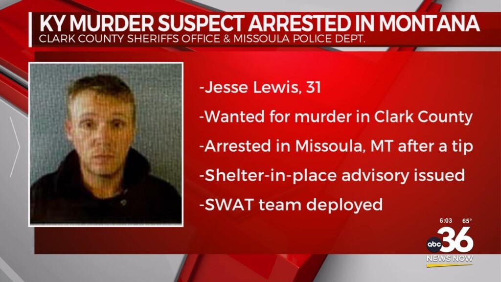 Kentucky Murder Suspect Arrested In Montana