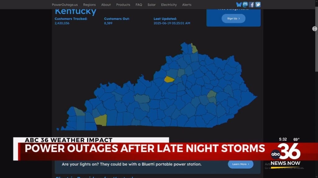 Late Night Storms Leave Thousands Without Power Across Kentucky
