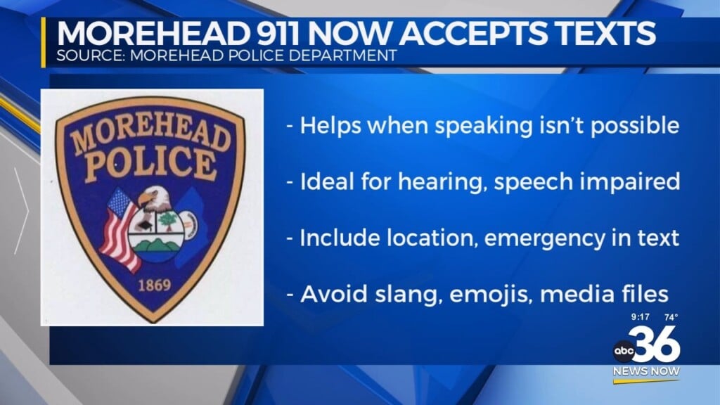 Morehead 911 Now Accepting Texts