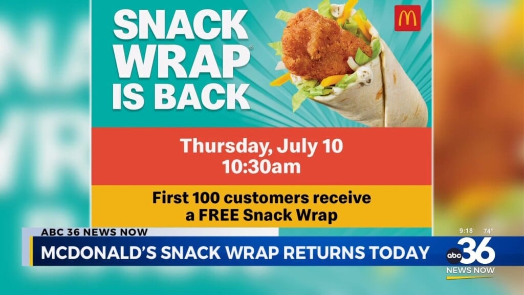 Mcdonald's Snack Wrap Returns Today