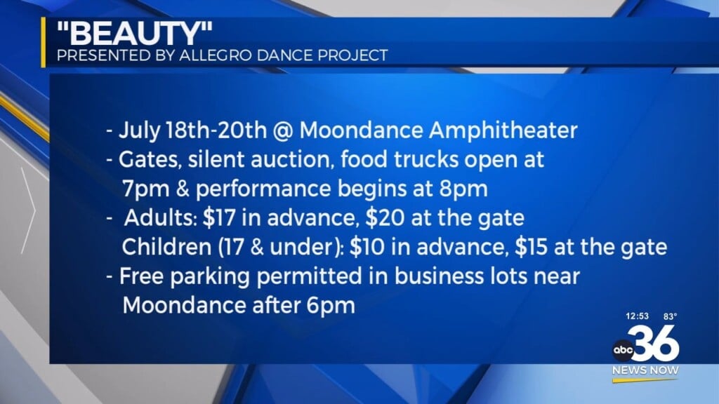 Allegro Dance Project Performs "beauty" At Moondance