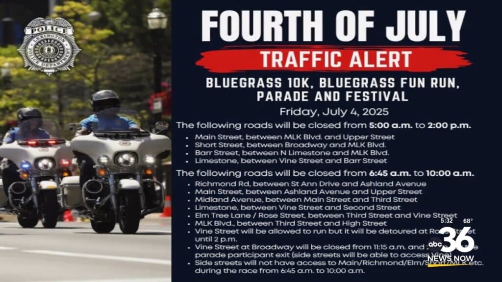 Road Closures Scheduled For 4th Of July Holiday
