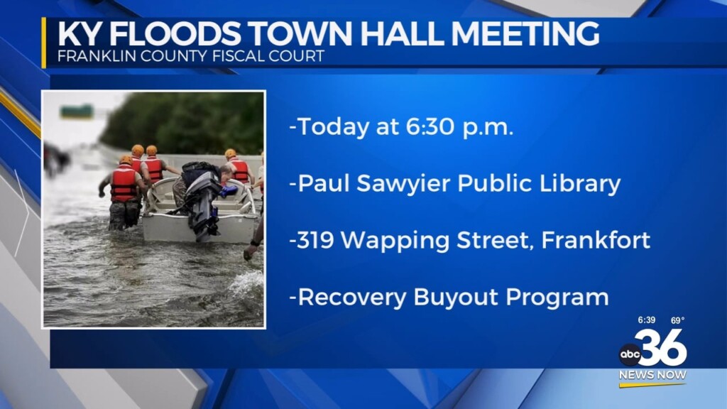 A Town Hall For Franklin County Residents Impacted By Historic Floods