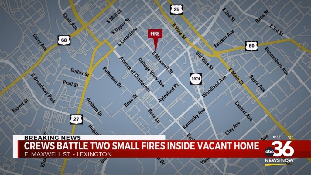 Lexington Fire Department Investigating Fires At Vacant House