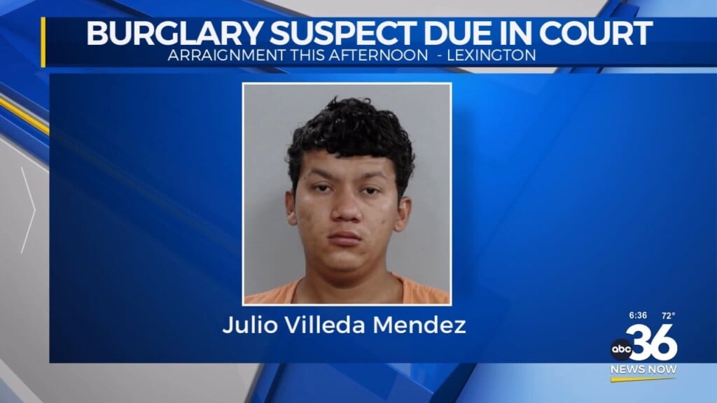 Lexington Burglary Suspect Due In Court