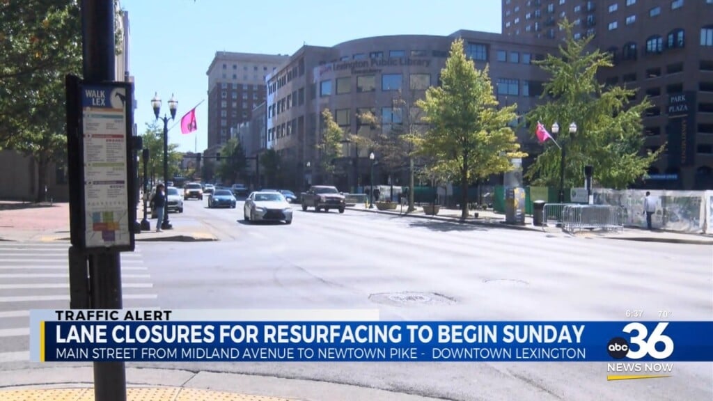 Resurfacing Project On Main Street In Lexington