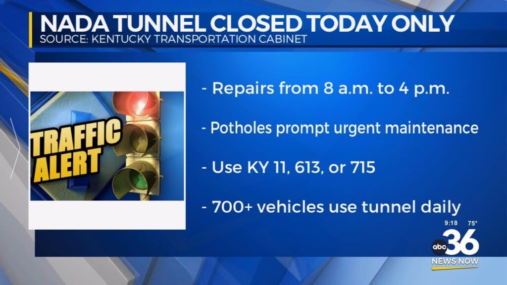 Nada Tunnel Closed Today Only