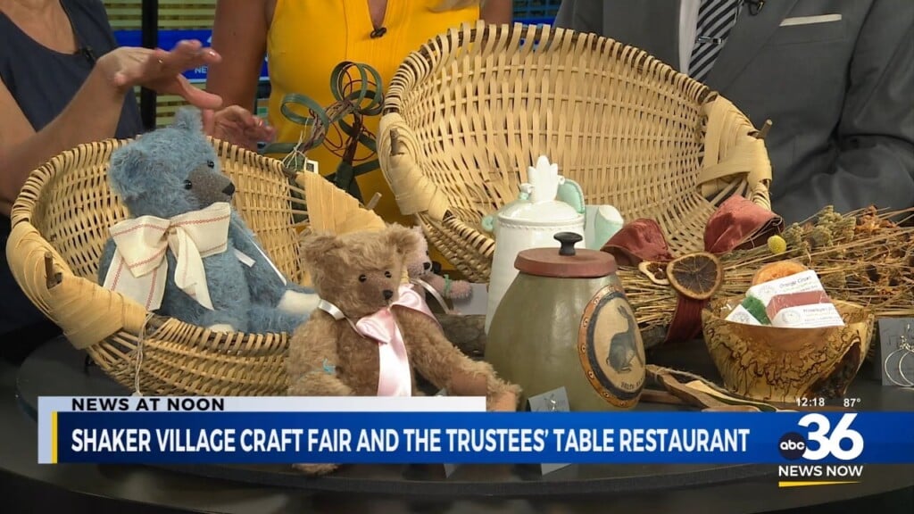 Lorrin And Kristen Talk Shaker Village Craft Fair And Trustees' Table
