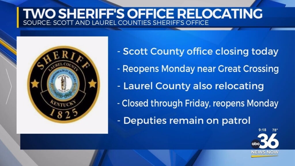 Two Sheriff's Offices Relocating