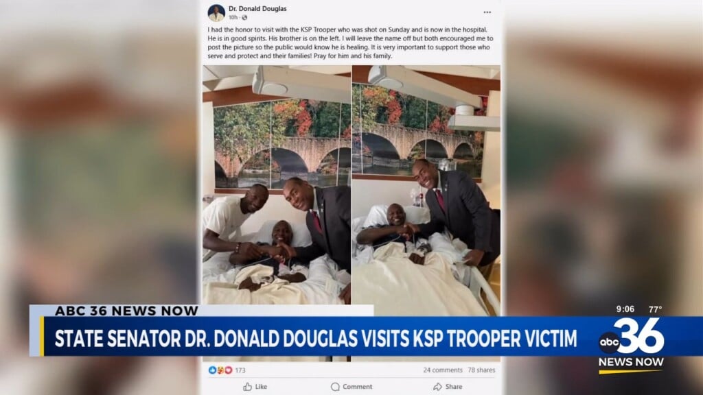 State Senator Dr. Donald Douglas Visits Ksp Trooper Victim