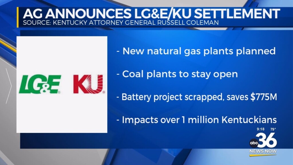Ag Announces Lg&e/ku Settlement