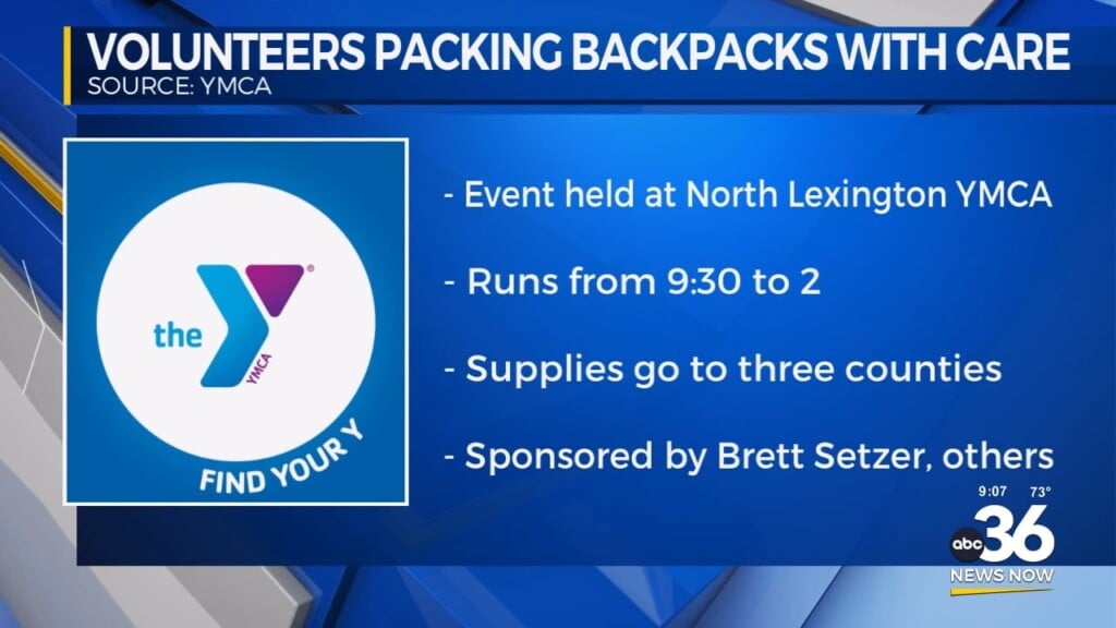 Volunteers Packing Backpacks With Care