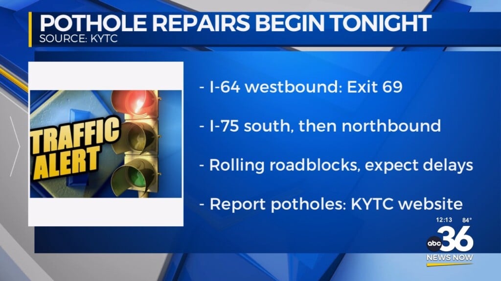 I 64 And I 75 Rolling Pothole Repairs Start