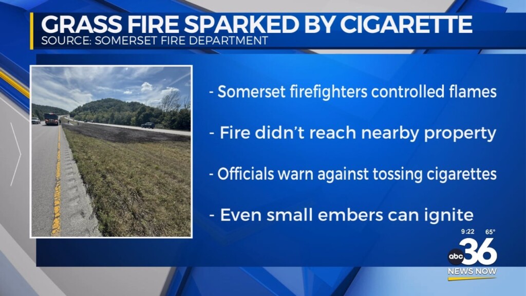 Grass Fire Sparked By A Cigarette
