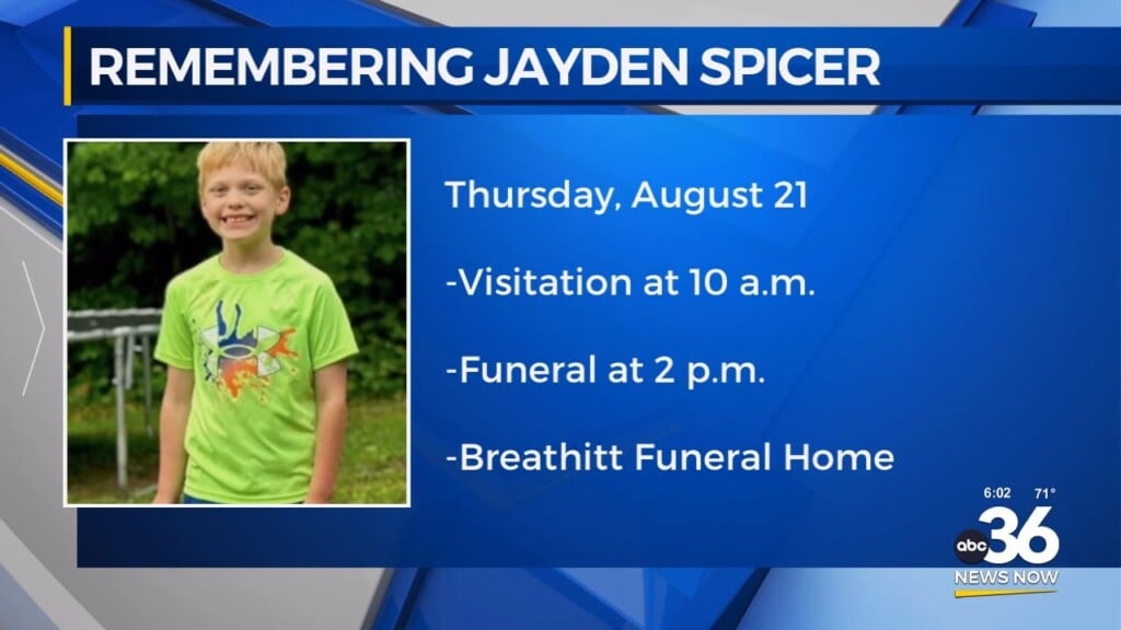 Funeral Plans For 10 Year Old Jayden Spicer