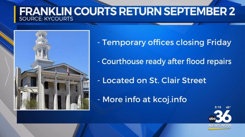 Franklin County Courts Return September 2nd
