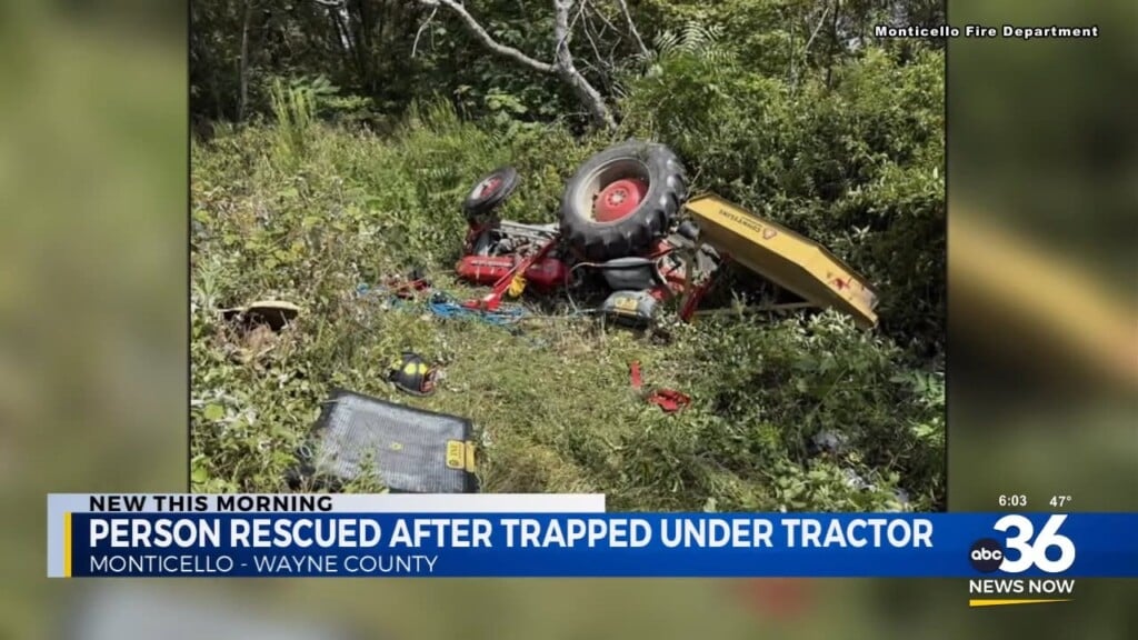 Crews Rescue Person Trapped Under Overturned Tractor