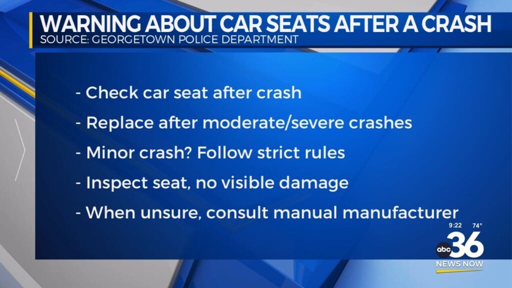 A Warning About Car Seats After A Crash