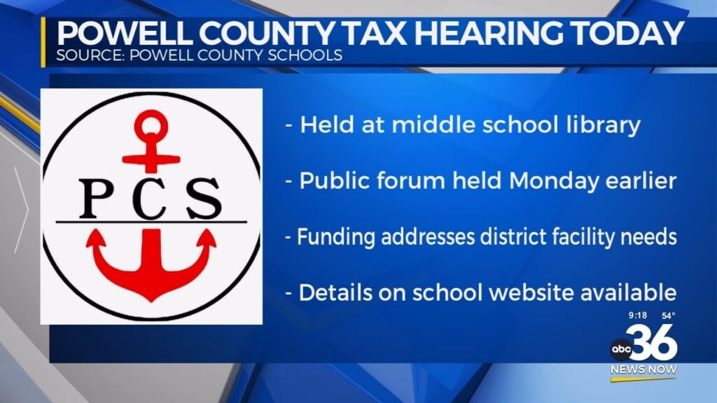 Powell County Tax Hearing Today