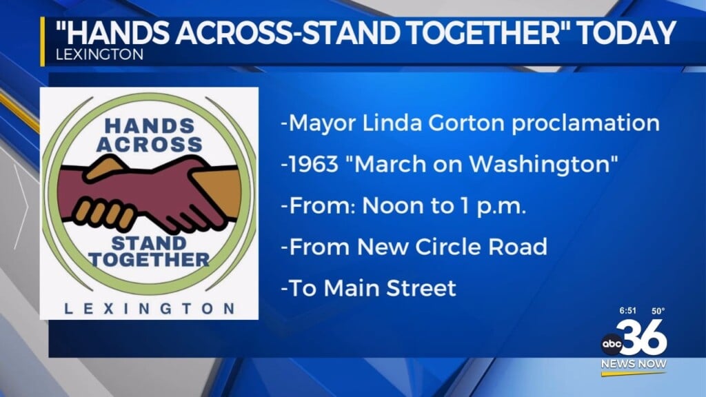 "hands Across Stand Together" Unity Event Planned