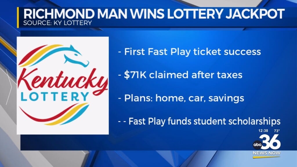Richmond Man Wins Jackpot With First Ever Fast Play Ticket