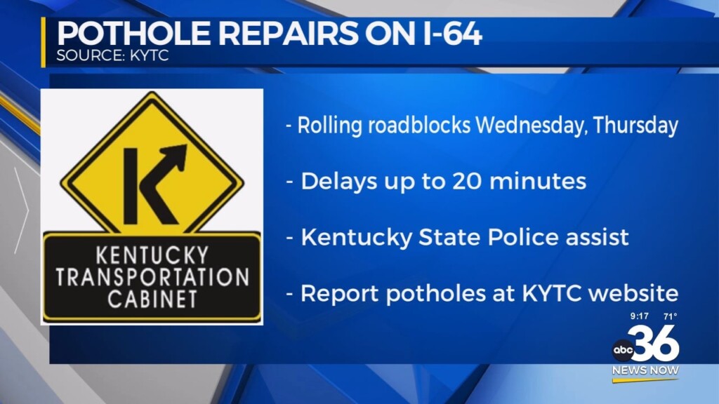 Pothole Repairs On I 64