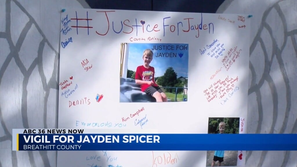 Breathitt County Community Holds Vigil For Jayden Spicer
