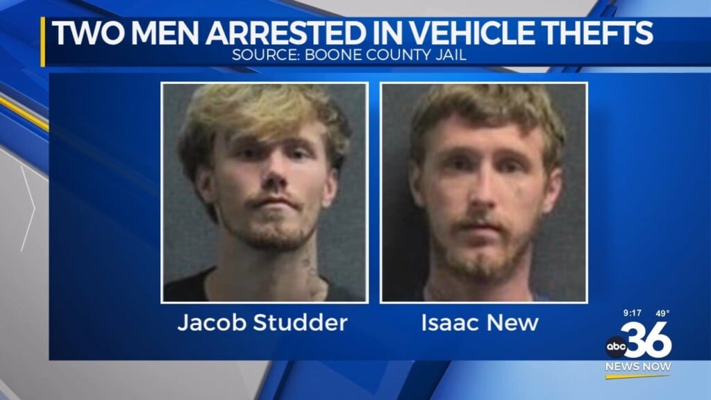 Two Men Arrested In Vehicle Thefts In Boone County
