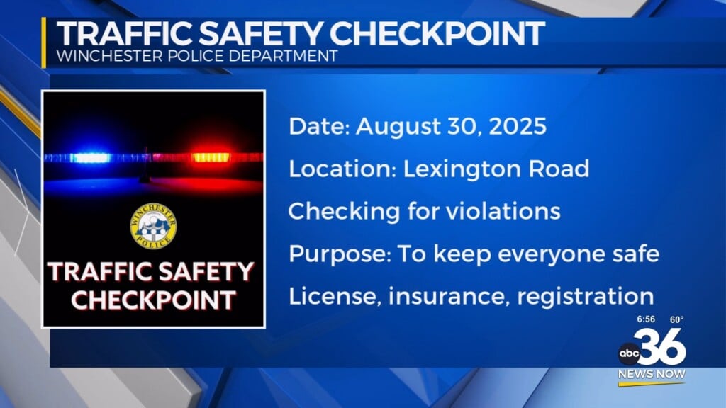 Winchester Police Announce Traffic Safety Checkpoint