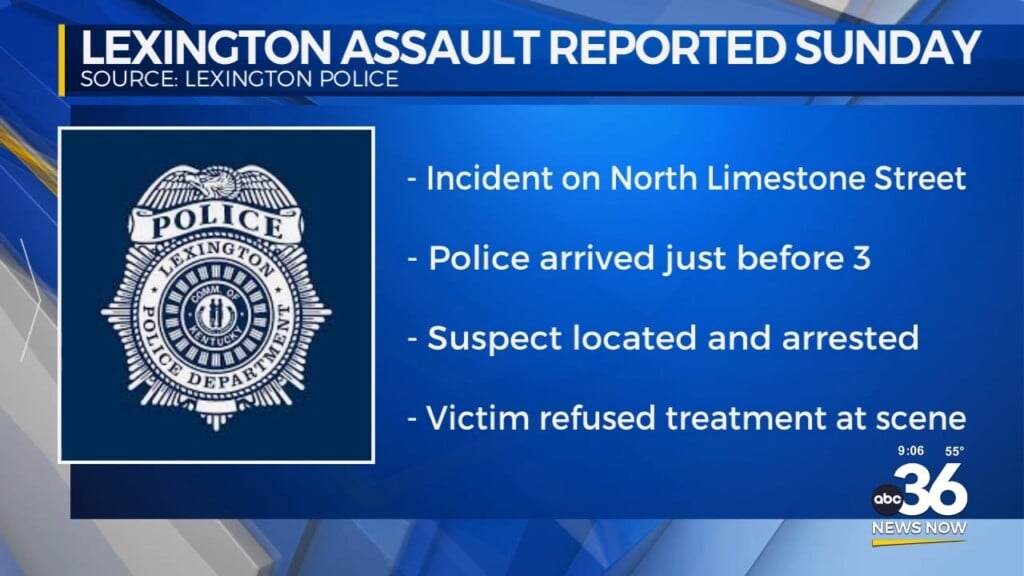 Lexington Assult Reported On Sunday