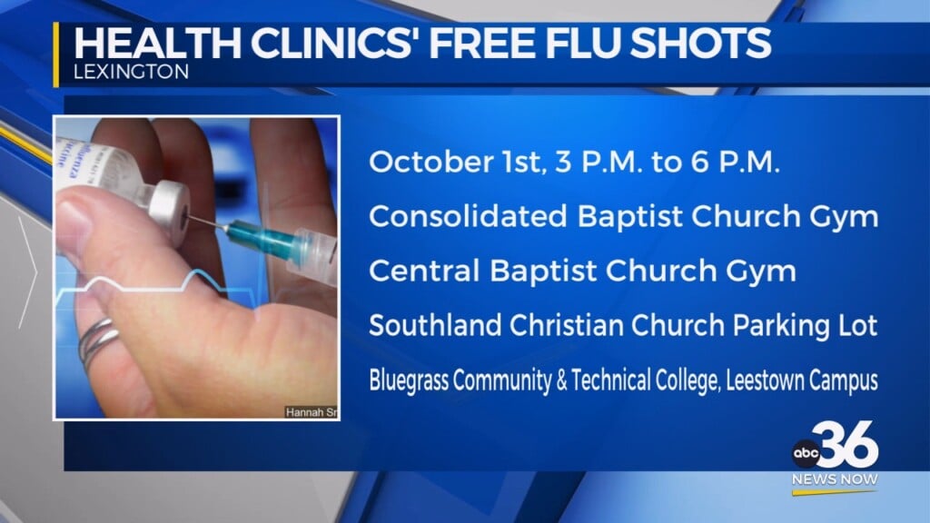 Fayette County Free Flu Shot Clinics Begin October 1