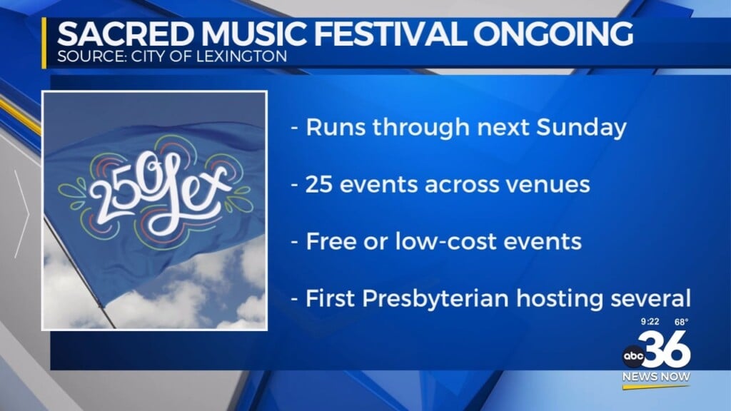 Sacred Music Festival Currently Ongoing