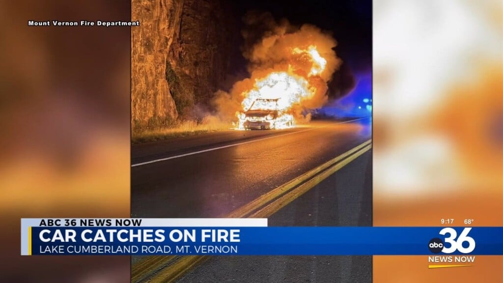 Crews Rush To Put Out Car Caught On Fire