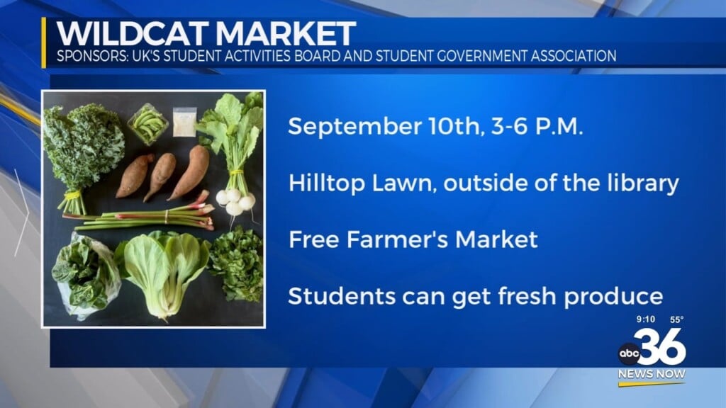 Uk Students Can Pick Up Free Fresh Produce At Wildcat Market Today