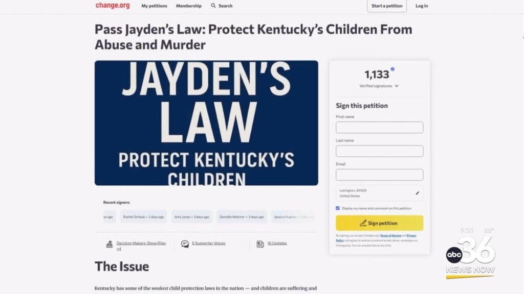 Online Petition Urges Lawmakers To Pass "jayden's Law"