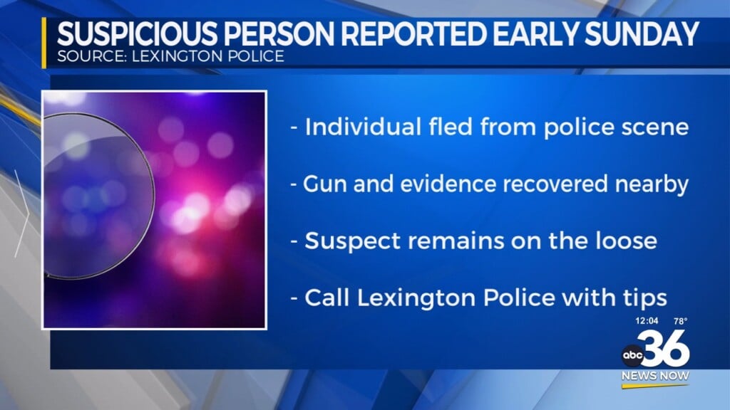 Suspicious Person Reported Early Sunday
