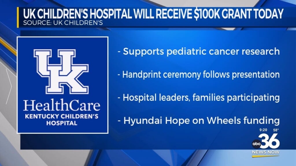 Uk Children's Hospital To Receive $100k Grant