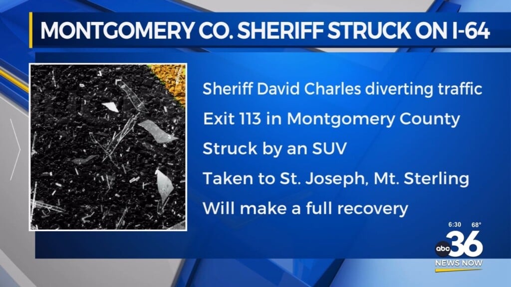 Montgomery County Sheriff Struck By Suv While Diverting Traffic On I 64