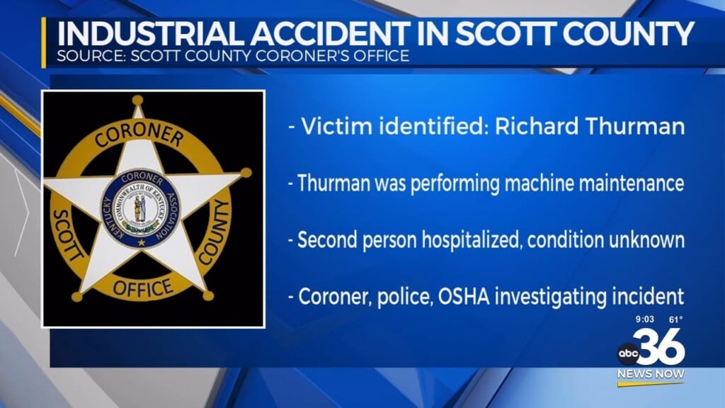 Industrial Accident In Scott County Leaves One Person Dead