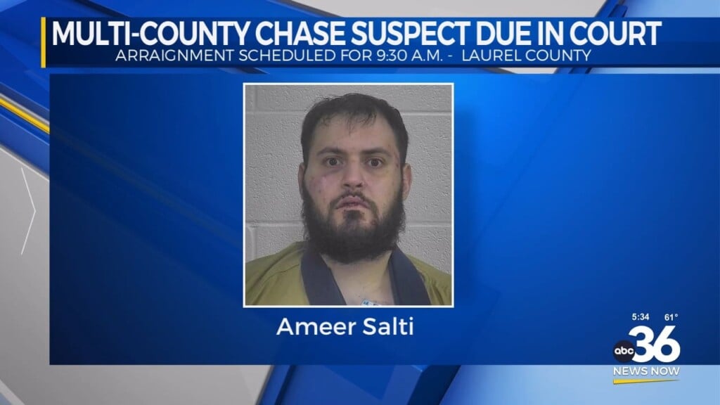Suspect In Multi County Police Chase Due In Court