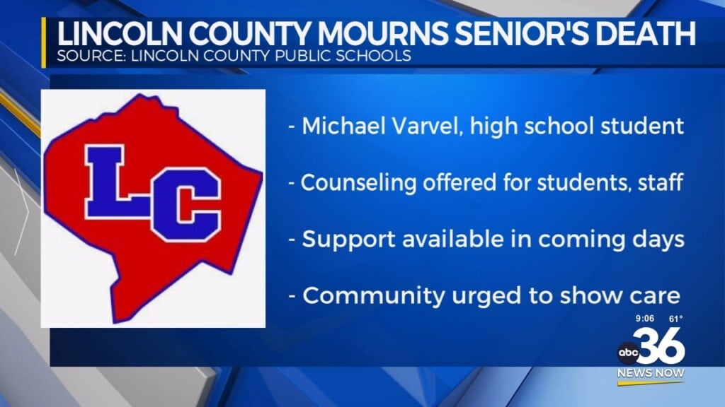 Lincoln County Mourns A High School Senior's Death