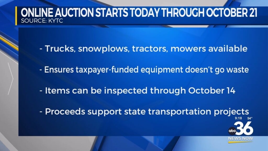 Surplus Online Auction Begins Today Through October 21st