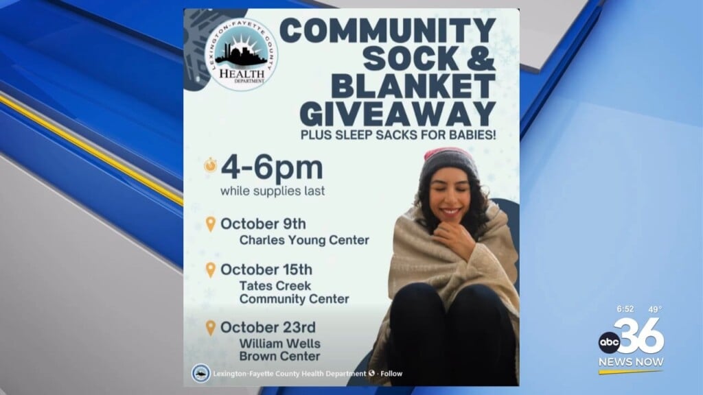 Lexington Health Department Giving Away Free Socks And Blankets