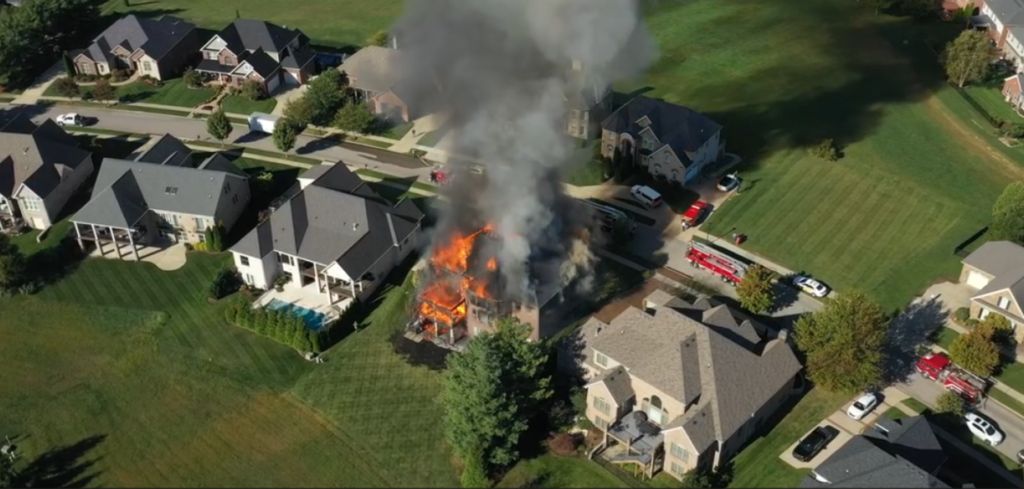 Grassland Park Fire Drone